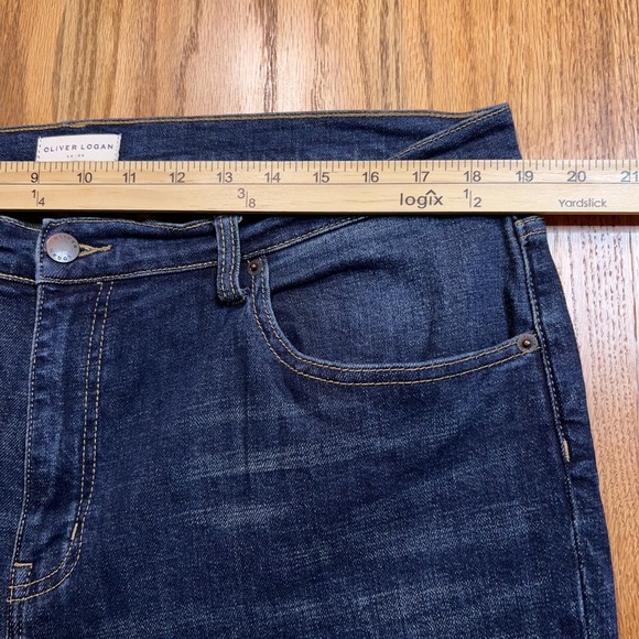 Oliver‎ Logan Jeans Crosby Relaxed Taper Slow Denim Women 38X26 (Tag 34) Raw Hem - Picture 7 of 11